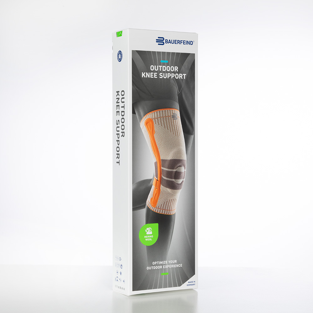 Visualization of Outdoor Knee Support M F Orange Package 