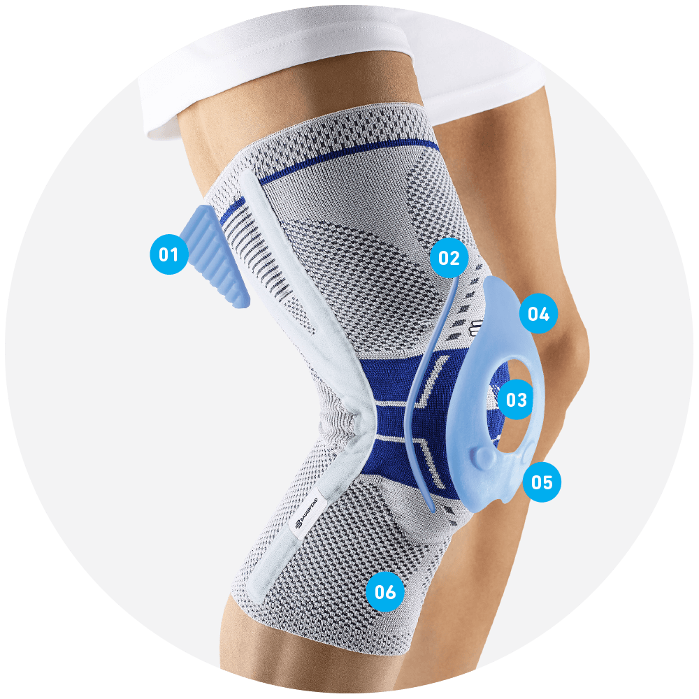 3D illustration of a knee joint with ligaments.