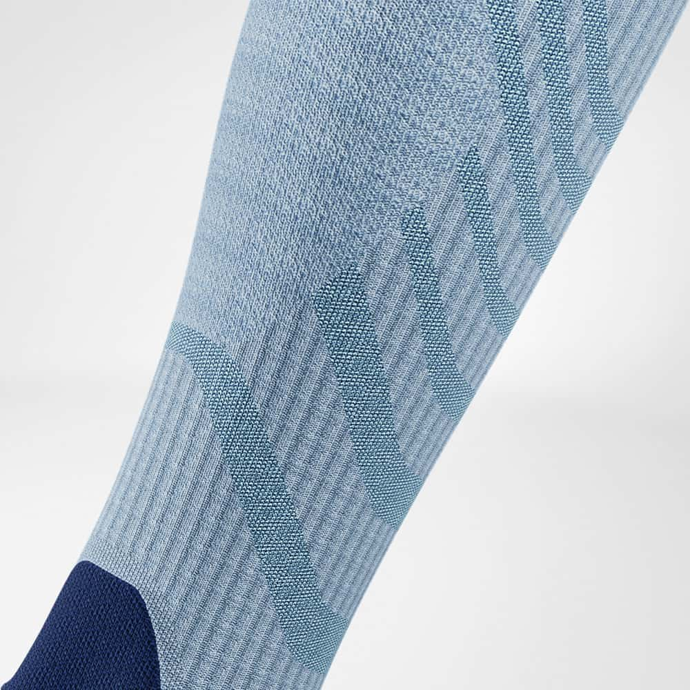 Image of Outdoor Merino Compression Socks Sky Blue Close-up