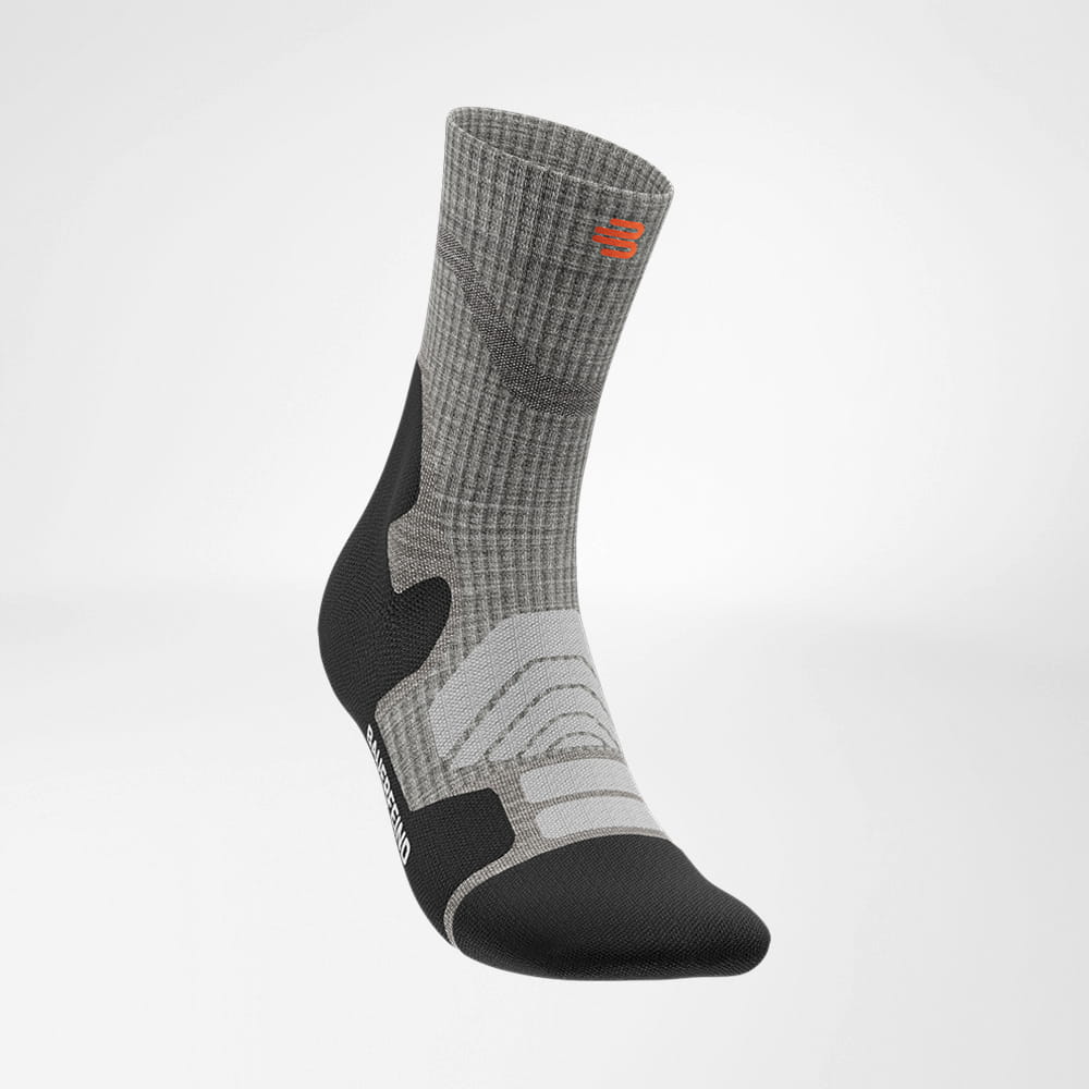 Image of Outdoor Merino Midcut Socks Stone Grey Angled