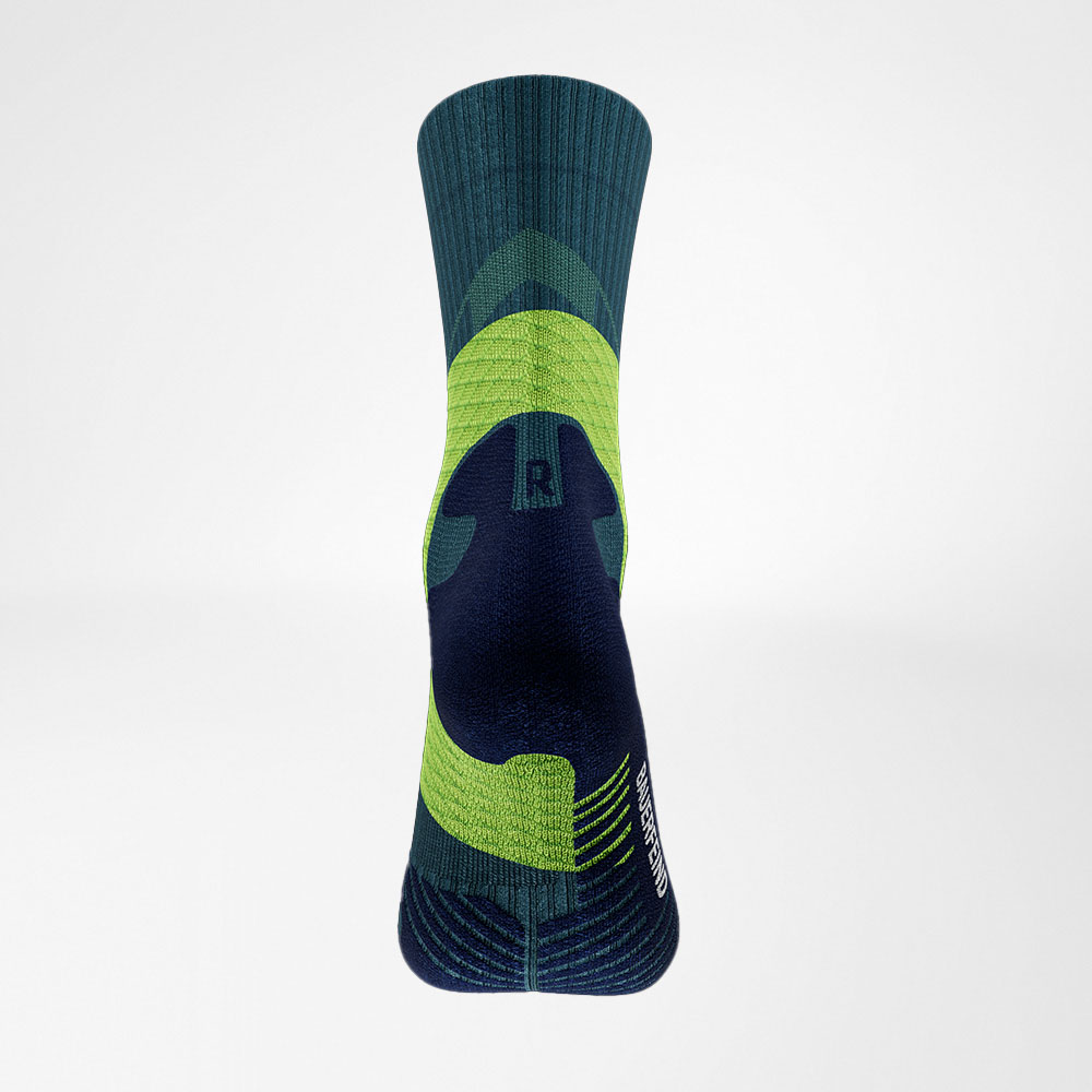 Image of Trail Run Midcut Socks Teal Back