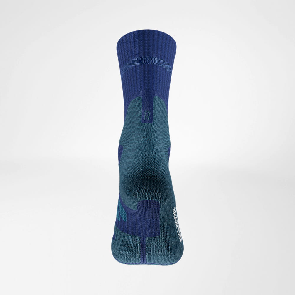 Image of Outdoor Merino Midcut Socks Sky Blue Heel Detail