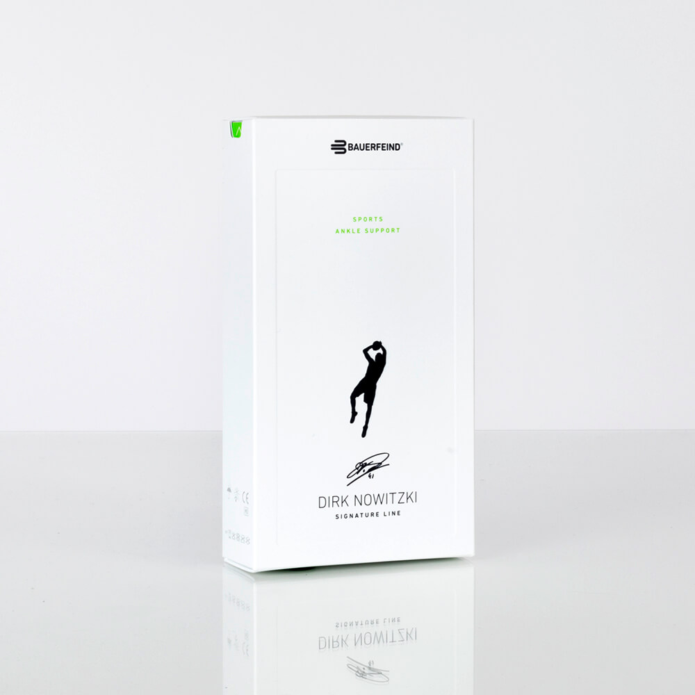 Bauerfeind Dirk Nowitzki Signature Line Sports Ankle Support packaging.