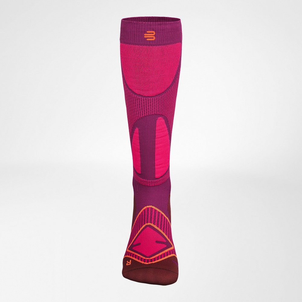 Image of Ski Performance Socks Pink Front