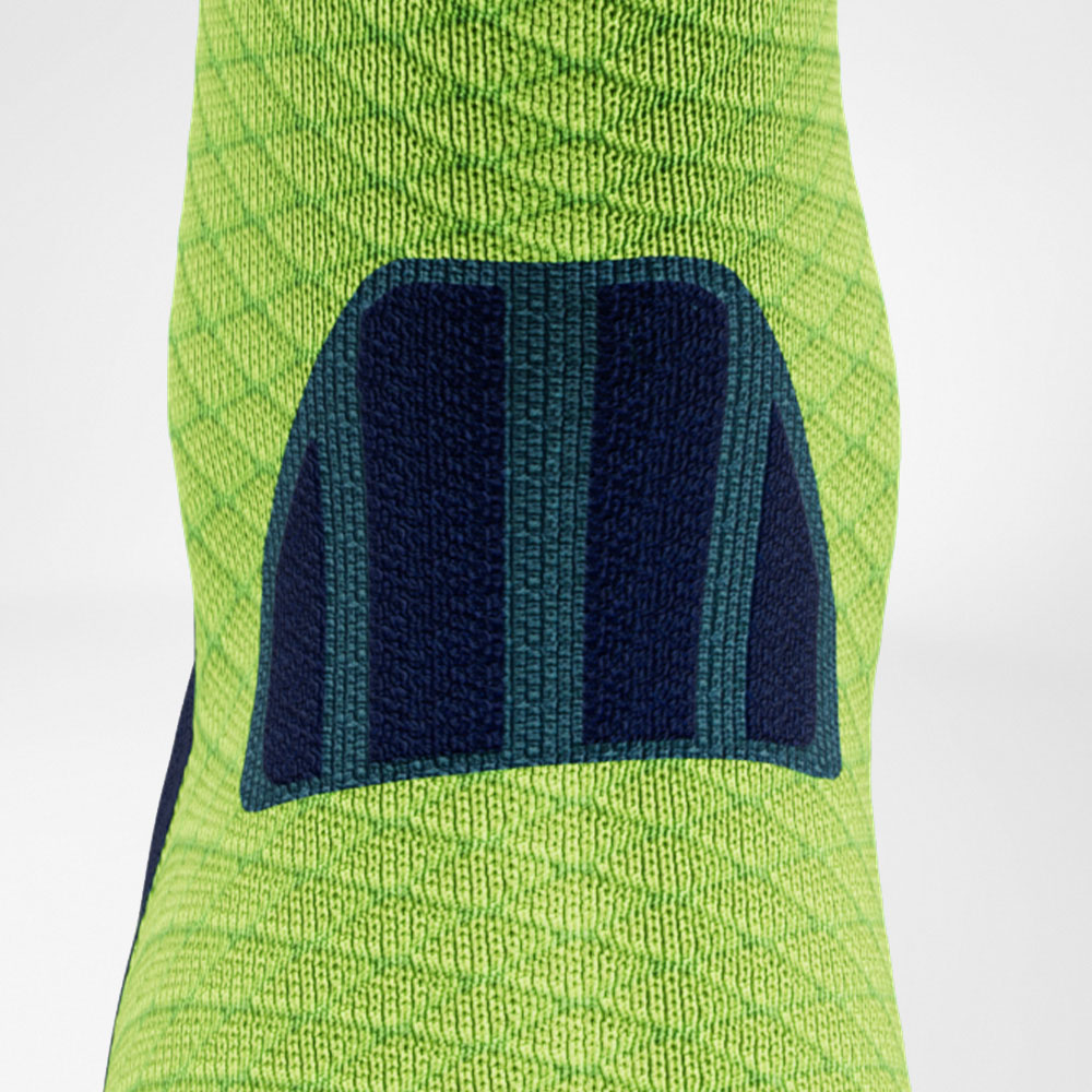 Image of Trail Run Midcut Socks Teal Front Close-up