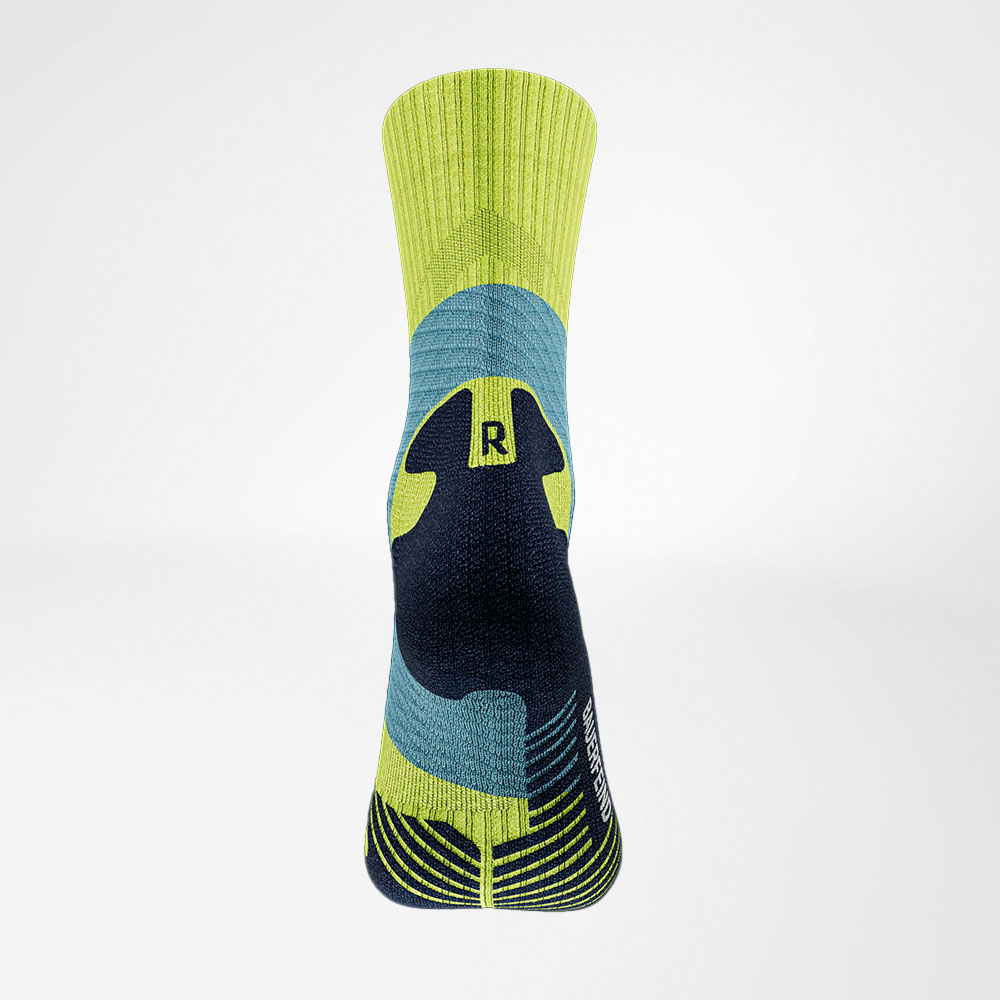 Image of Trail Run Midcut Socks Lemon Back