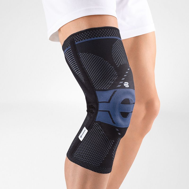 Image of our knee brace GenuTrain P3 worn on a knee